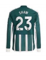 Manchester United Luke Shaw #23 Venkovní Dres 2023-24 Dlouhý Rukáv